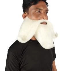 HPO Adult Men's Giant Twisted Wizard Champion Mustache And Beard, Multiple Color Options, Synthetic Fiber