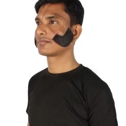HPO Adult Men's Fake Facial Hair Mutton Chops Side Burns Set | Multiple Colors