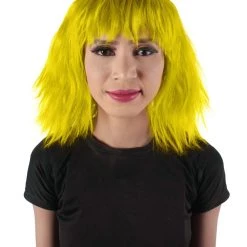 HPO Women's Shoulder Length Bangs Wavy Cosplay Wig | Multiple Color Options