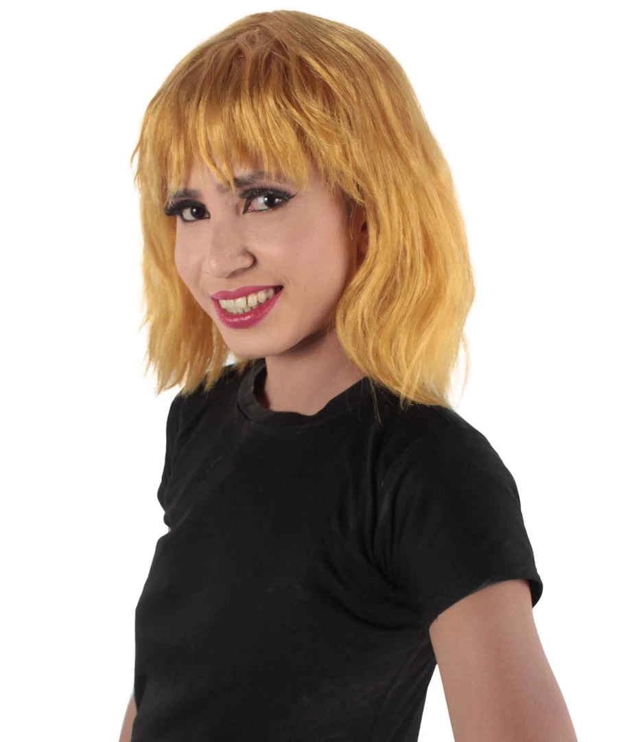 HPO Women's Shoulder Length Bangs Wavy Cosplay Wig | Multiple Color Options