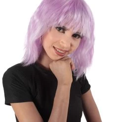 HPO Women's Shoulder Length Bangs Wavy Cosplay Wig | Multiple Color Options