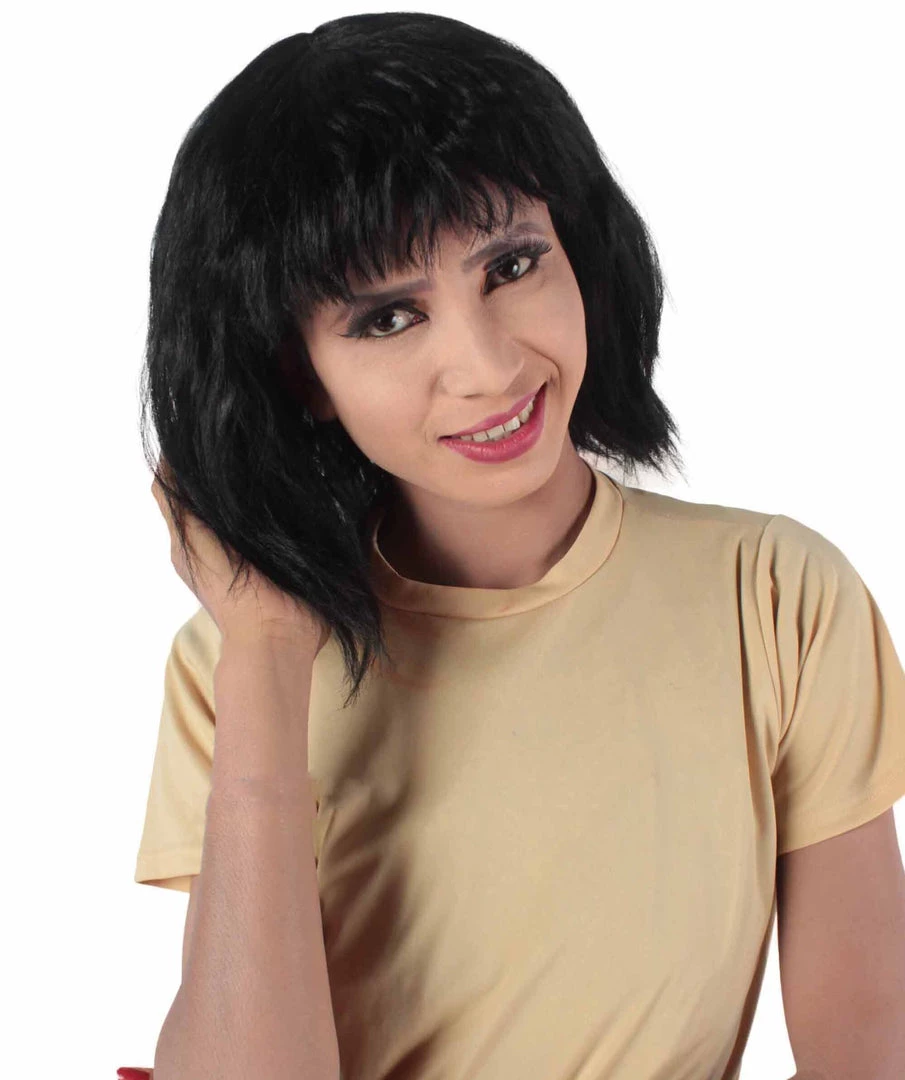HPO Women's Shoulder Length Bangs Wavy Cosplay Wig | Multiple Color Options