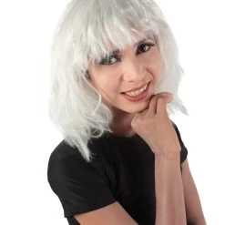 HPO Women's Shoulder Length Bangs Wavy Cosplay Wig | Multiple Color Options