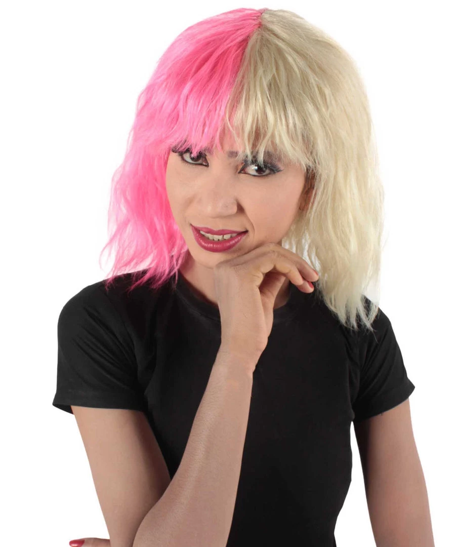 HPO Women's Shoulder Length Bangs Wavy Cosplay Wig | Multiple Color Options