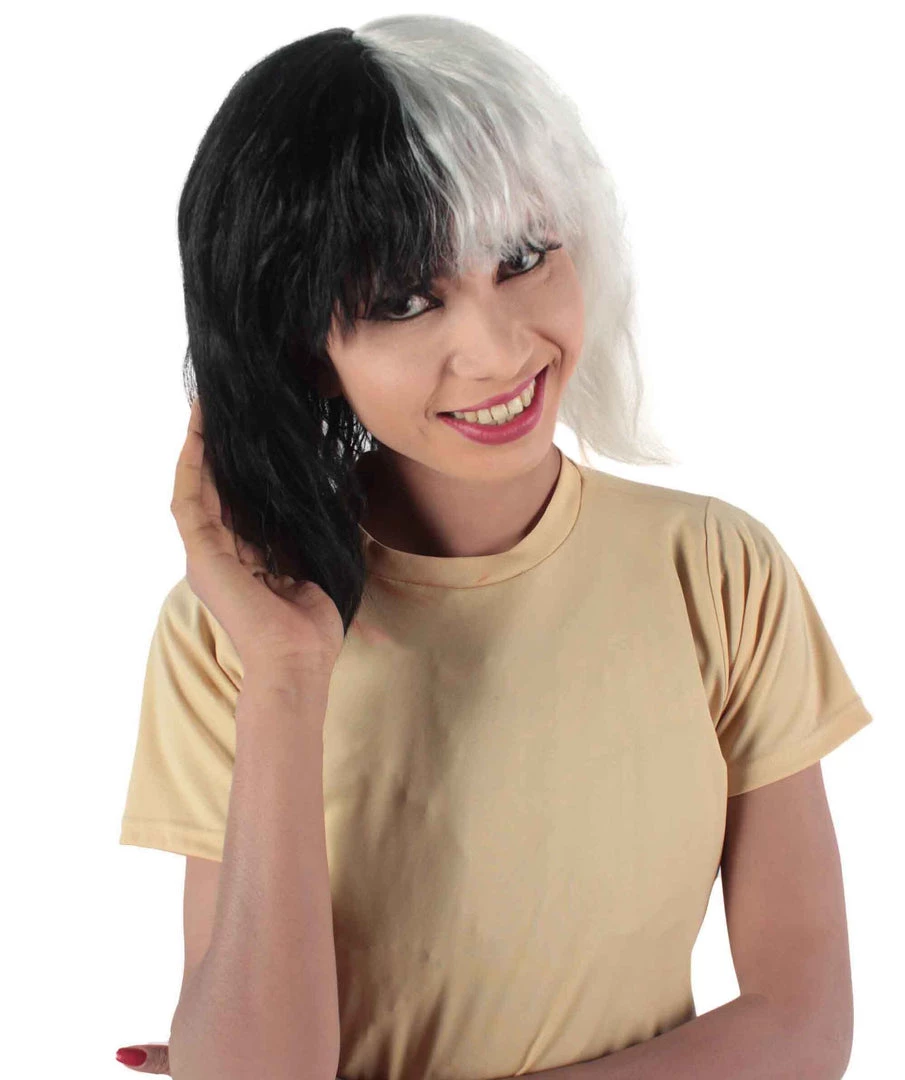 HPO Women's Shoulder Length Bangs Wavy Cosplay Wig | Multiple Color Options