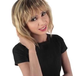 HPO Women's Shoulder Length Bangs Wavy Cosplay Wig | Multiple Color Options