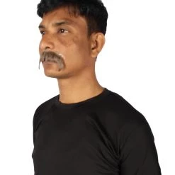 HPO Adult Men's Horseshoe Fake Human Hair Mustache | Facial Hair Multiple Colors Options