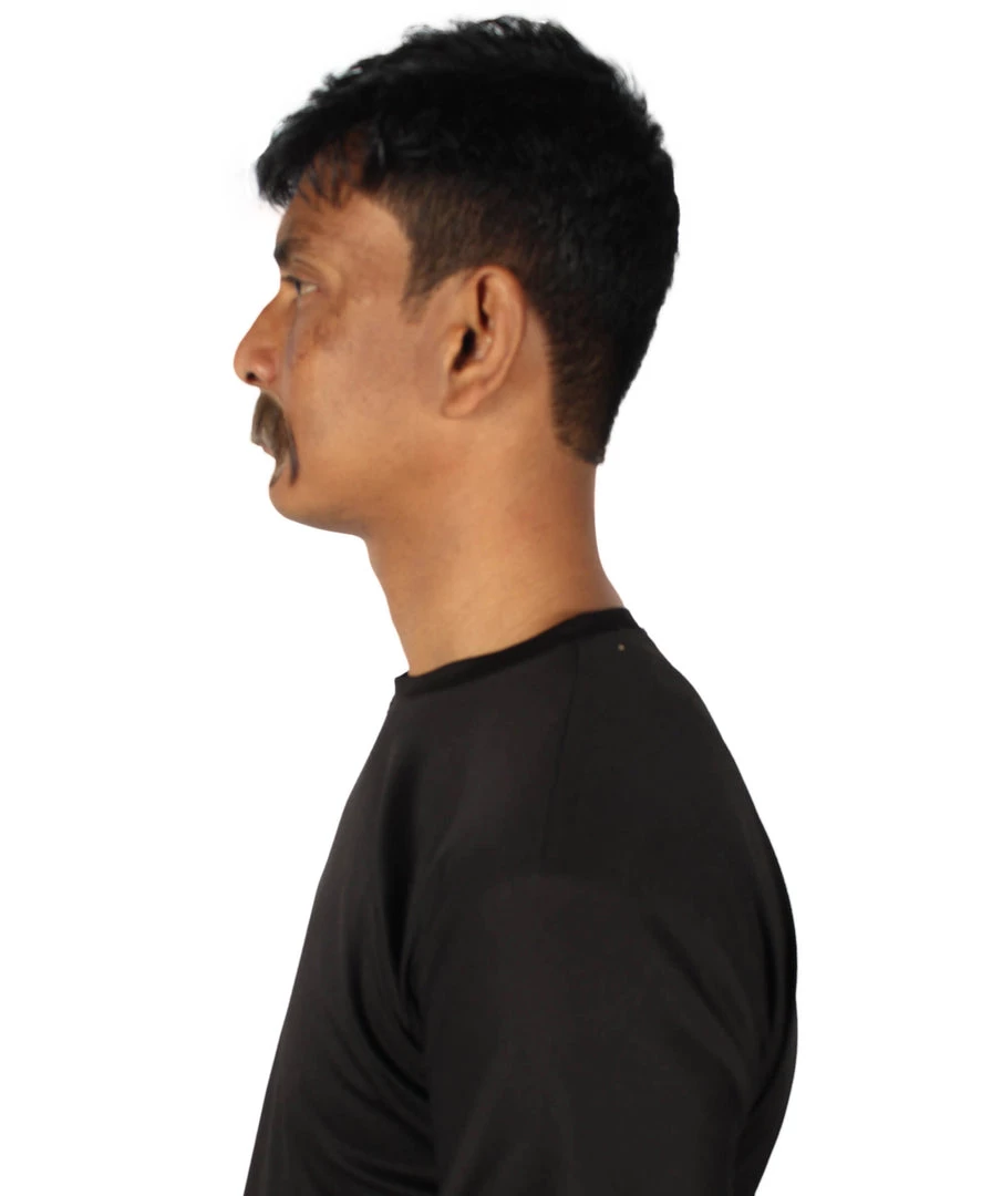 HPO Adult Men's Horseshoe Fake Human Hair Mustache | Facial Hair Multiple Colors Options