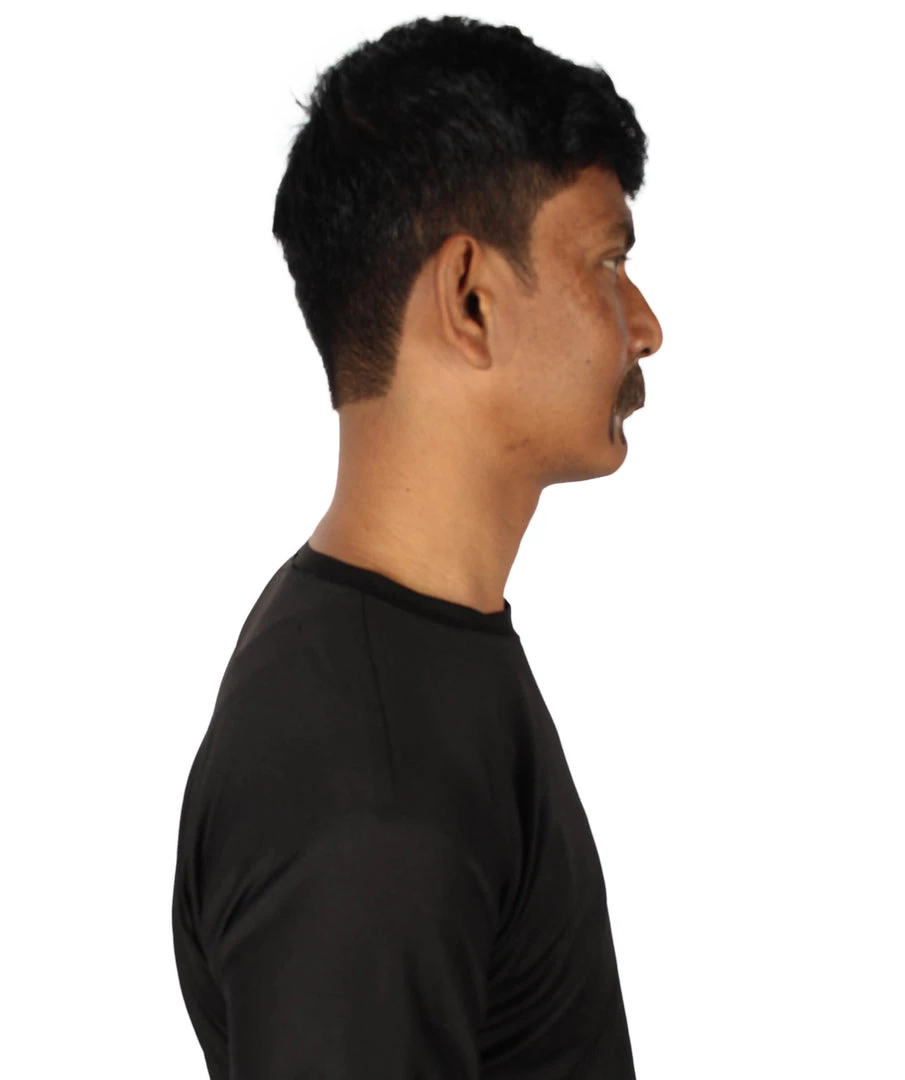 HPO Adult Men's Horseshoe Fake Human Hair Mustache | Facial Hair Multiple Colors Options