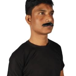 HPO Adult Men's Movie Borat Fake Human Hair Mustache | Multi Color Options