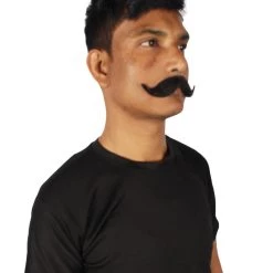HPO Adult Men's Fake Imperial Human Hair Mustache | Multiple Color Options