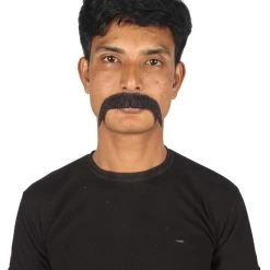 Men's Horseshoe Human Hair Mustache | Facial Hair Multiple Colors Option | HPO