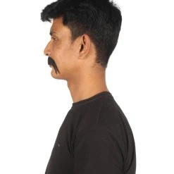 Men's Horseshoe Human Hair Mustache | Facial Hair Multiple Colors Option | HPO