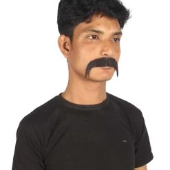 Men's Horseshoe Human Hair Mustache | Facial Hair Multiple Colors Option | HPO