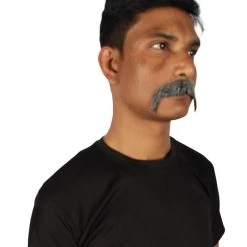 Men's Horseshoe Human Hair Mustache | Facial Hair Multiple Colors Option | HPO