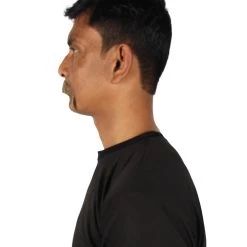 Men's Horseshoe Human Hair Mustache | Facial Hair Multiple Colors Option | HPO