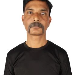 Men's Horseshoe Human Hair Mustache | Facial Hair Multiple Colors Option | HPO