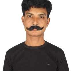 HPO Adult Men's Fake Imperial Human Hair Mustache | Multiple Color Options