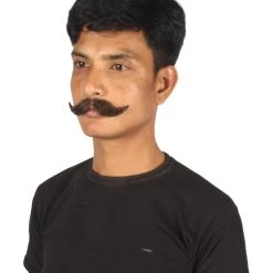 HPO Adult Men's Fake Imperial Human Hair Mustache | Multiple Color Options