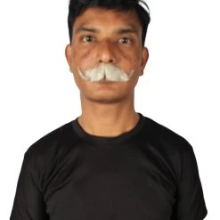 HPO Adult Men's Fake Imperial Human Hair Mustache | Multiple Color Options