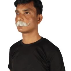 HPO Adult Men's Fake Imperial Human Hair Mustache | Multiple Color Options