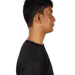 HPO Adult Men's Fake Imperial Human Hair Mustache | Multiple Color Options