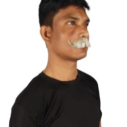 HPO Adult Men's Fake Imperial Human Hair Mustache | Multiple Color Options