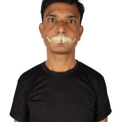 HPO Adult Men's Fake Imperial Human Hair Mustache | Multiple Color Options