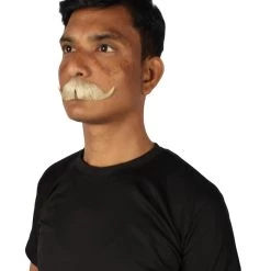 HPO Adult Men's Fake Imperial Human Hair Mustache | Multiple Color Options