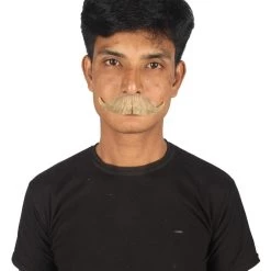 HPO Adult Men's Fake Imperial Human Hair Mustache | Multiple Color Options