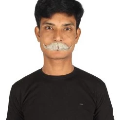 HPO Adult Men's Fake Imperial Human Hair Mustache | Multiple Color Options