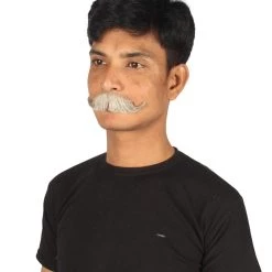 HPO Adult Men's Fake Imperial Human Hair Mustache | Multiple Color Options