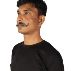 HPO Adult Men's Fake Imperial Human Hair Mustache | Multiple Color Options