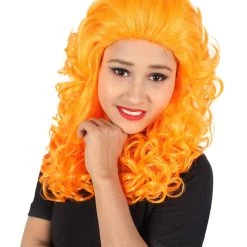 HPO Adult Women's Long Curly Country Singer Wig | Multiple Color Options