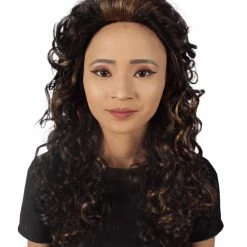 HPO Adult Women's Long Curly Country Singer Wig | Multiple Color Options