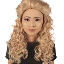 HPO Adult Women's Long Curly Country Singer Wig | Multiple Color Options