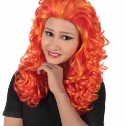 HPO Adult Women's Long Curly Country Singer Wig | Multiple Color Options