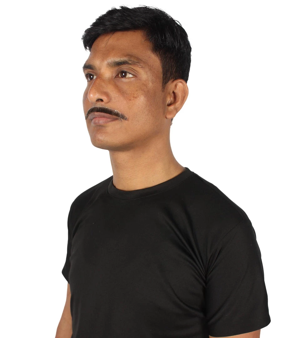 HPO Adult Men's Borat Fake Synthetic Hair Mustache | Multicolor Color Options