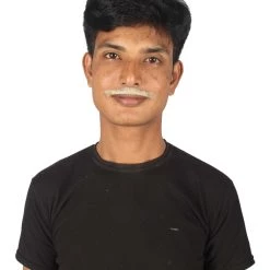 HPO Adult Men's Borat Fake Synthetic Hair Mustache | Multicolor Color Options