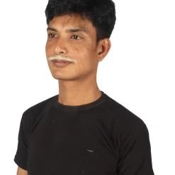 HPO Adult Men's Borat Fake Synthetic Hair Mustache | Multicolor Color Options