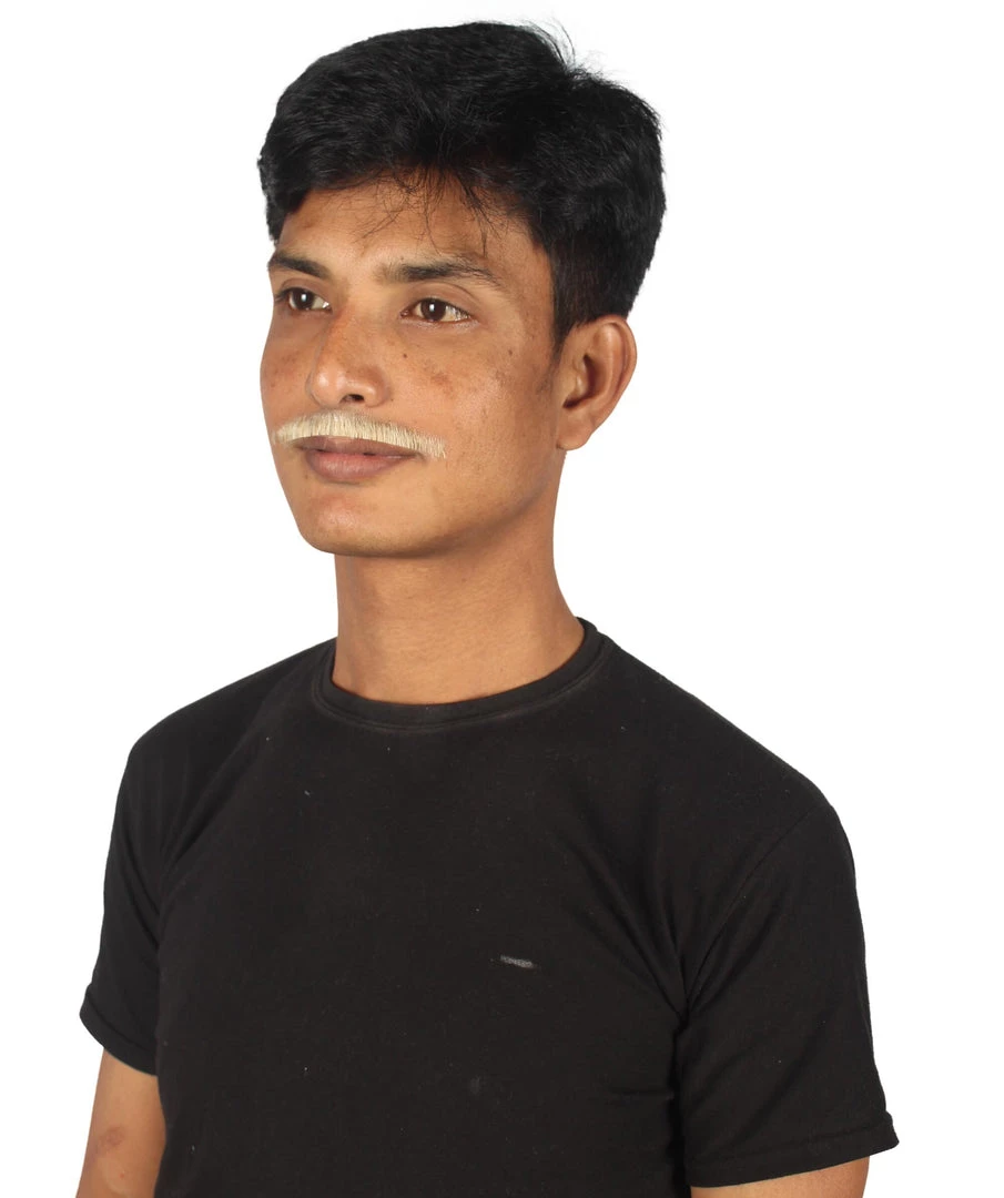 HPO Adult Men's Borat Fake Synthetic Hair Mustache | Multicolor Color Options