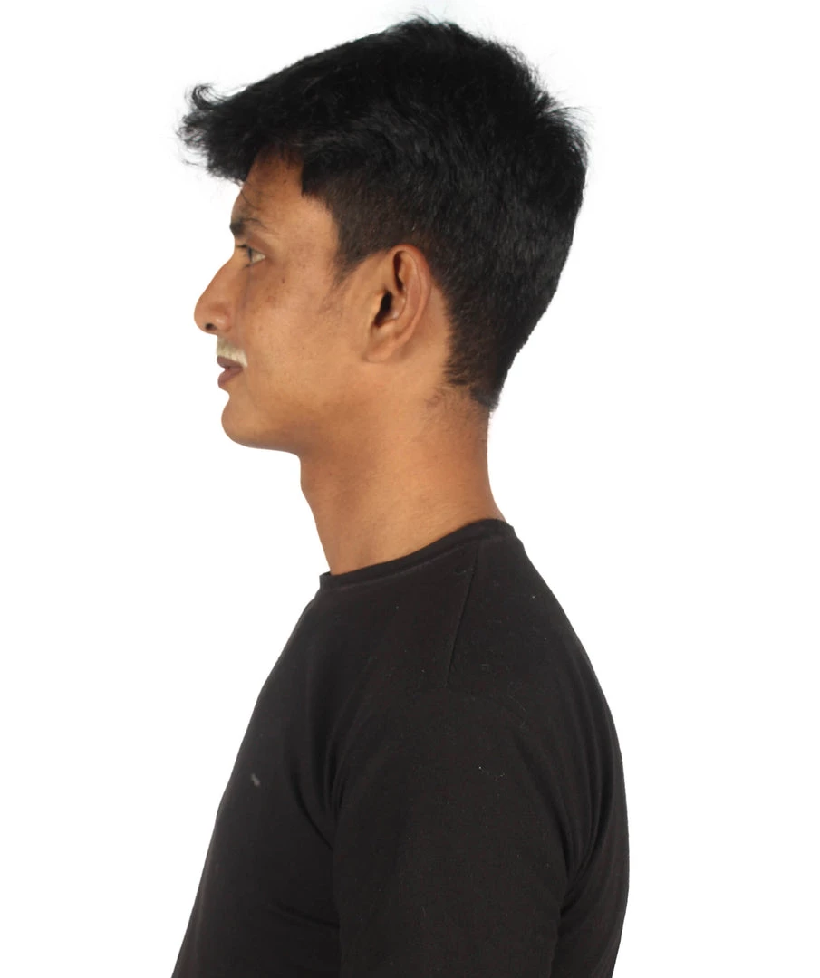 HPO Adult Men's Borat Fake Synthetic Hair Mustache | Multicolor Color Options