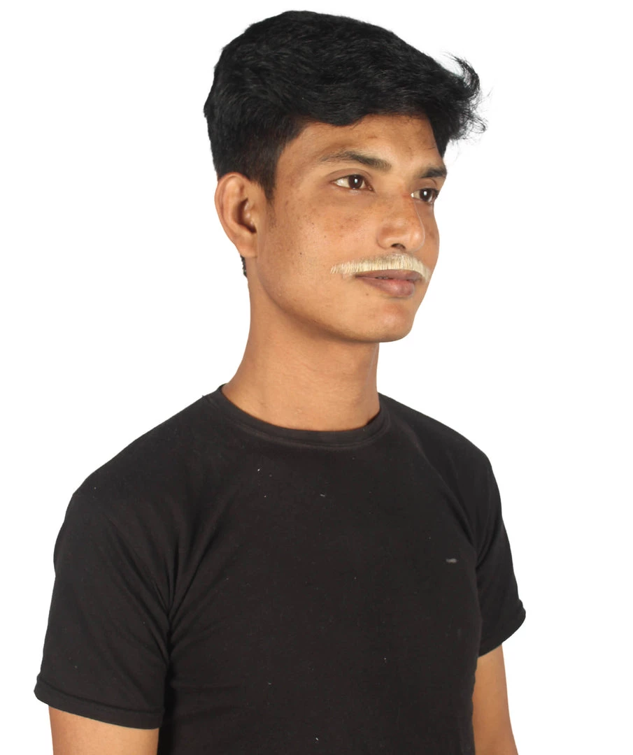 HPO Adult Men's Borat Fake Synthetic Hair Mustache | Multicolor Color Options