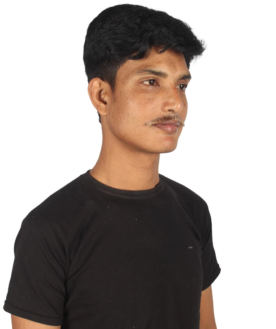 HPO Adult Men's Borat Fake Synthetic Hair Mustache | Multicolor Color Options