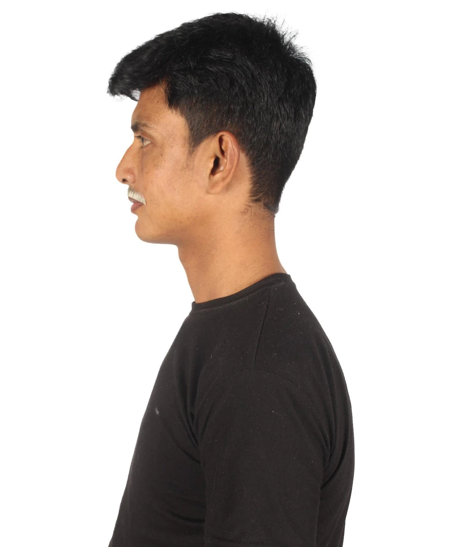 HPO Adult Men's Borat Fake Synthetic Hair Mustache | Multicolor Color Options