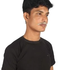 HPO Adult Men's Borat Fake Synthetic Hair Mustache | Multicolor Color Options