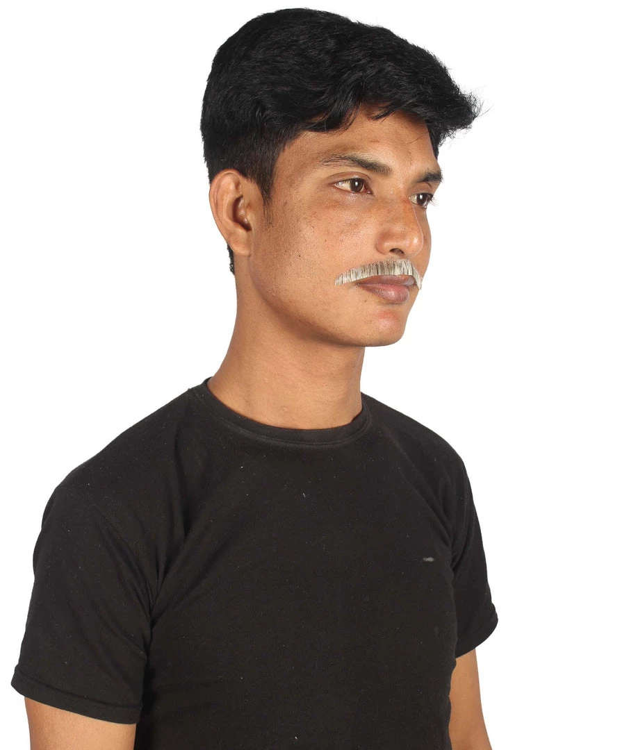 HPO Adult Men's Borat Fake Synthetic Hair Mustache | Multicolor Color Options