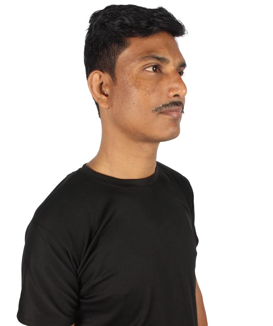 HPO Adult Men's Borat Fake Synthetic Hair Mustache | Multicolor Color Options