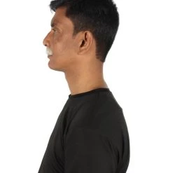 HPO Men's Human Hair Mustache Cosplay Facial Hair