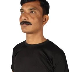 HPO Men's Human Hair Mustache Cosplay Facial Hair